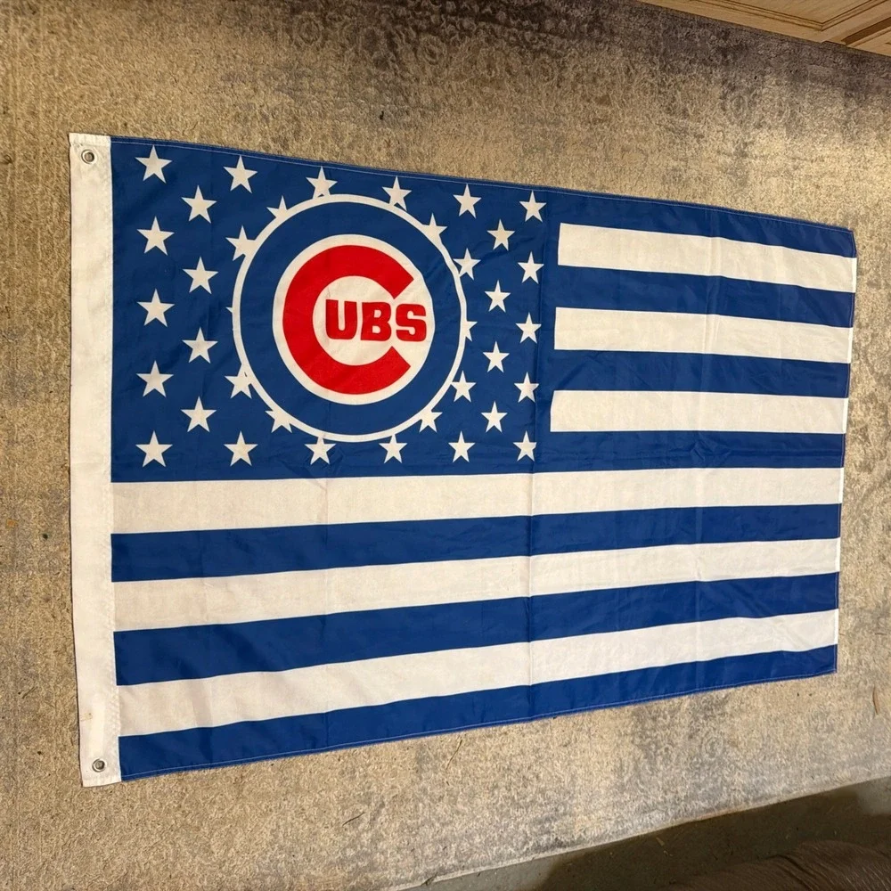 Chicago Cubs Baseball Flag 3x5 Banner USA 3 x 5 Man Cave Flags Stripes